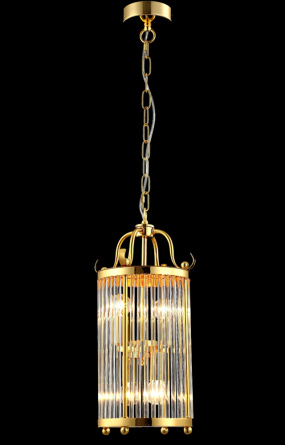 Светильник подвесной Crystal Lux TADEO SP4 D200 GOLD/TRANSPARENTE фото 4