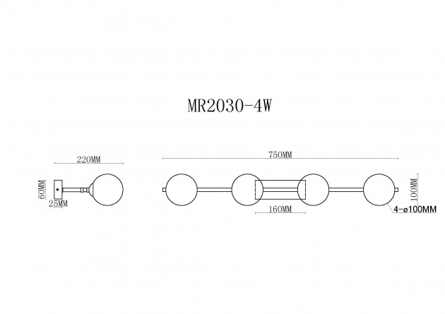 Настенный светильник Valency MR2030-4W фото 2
