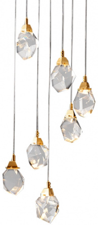 Подвесной светильник Crystal rock MD-020B-7 gold фото 1