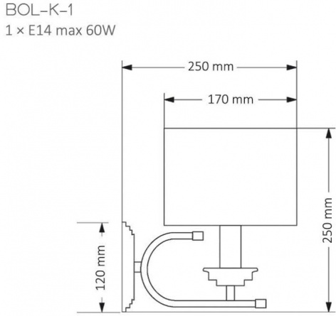 Бра BOLT BOL-K-1(N/А) фото 2