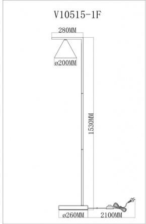 Торшер Omaha V10515-1F фото 2
