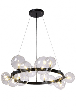 Люстра Crystal Lux AGATA SP15 V2 BLACK/TRANSPARENTE фото 3